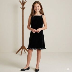 Vintage Florence Eiseman Velvet Black Dress Size 14 (Girl)